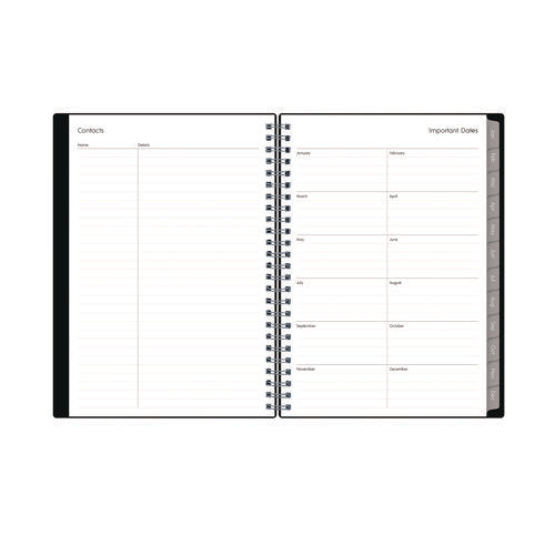 Enterprise Weekly/monthly Notes Planner, 8.63" X 5.88", Black Cover, 12-month (jan To Dec): 2025