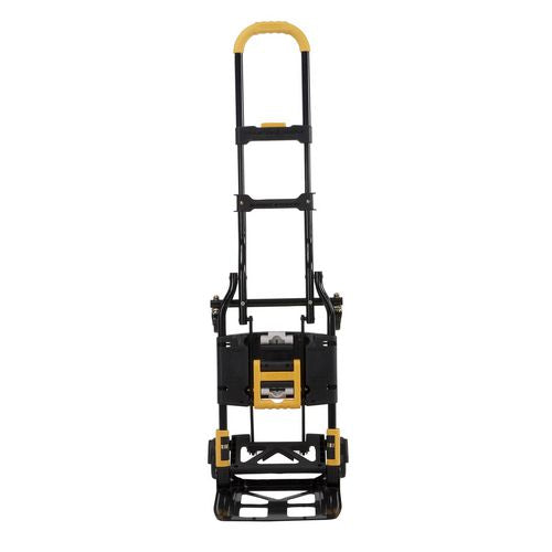 2-in-1 Folding Hand Truck, 300 Lb Capacity, 17" X 30.5" X 33.5", Black/yellow