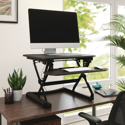 Flexfit Manual Adjustable Desk Converter, 26.7 X 30.8 X 5.9 To 19.6, Black