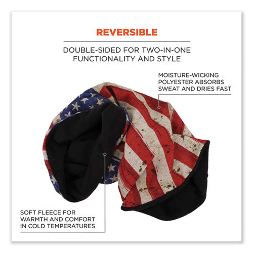 N-ferno 6491 Reversible Thermal Fleece + Poly Multi-band, One Size Fits Most, American Flag