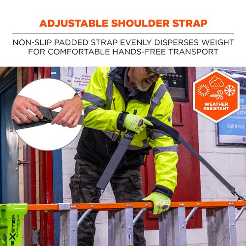 Arsenal 5302 Ladder Shoulder Lifting Strap, Supports Up To 100 Lb, 2 X 4 X 10.5, Black