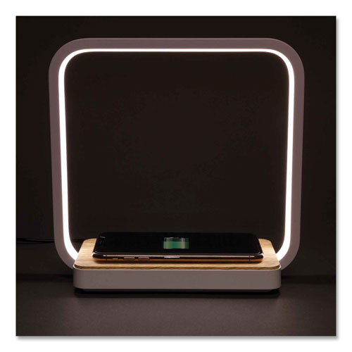 Wireless Charging Station With Night Light, Usb, White