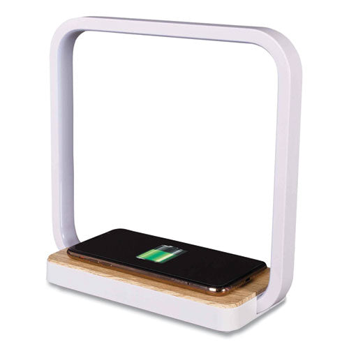 Wireless Charging Station With Night Light, Usb, White