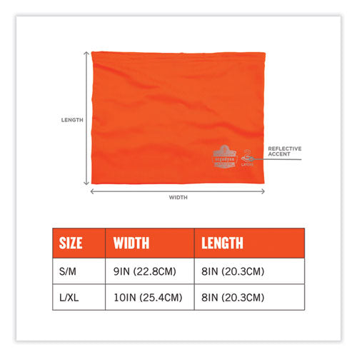 Chill-its 6489 2-layer Cooling Performance Knit Multi-band, Polyester/spandex, 2x-large/3x-large,hi-vis Orange