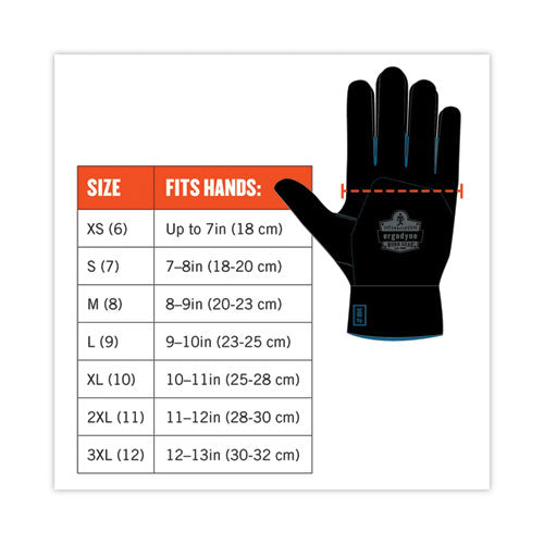 Proflex 7401 Coated Lightweight Winter Gloves, Orange, Medium, Pair