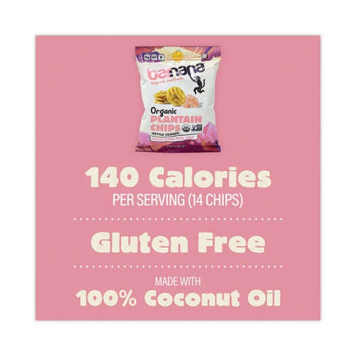 Himalayan Pink Sea Salt Plantain Chips, 2 Oz Bags, 12/pack