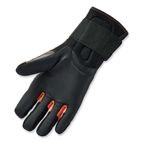 Proflex 9012 Certified Av Gloves + Wrist Support, Black, Small, Pair