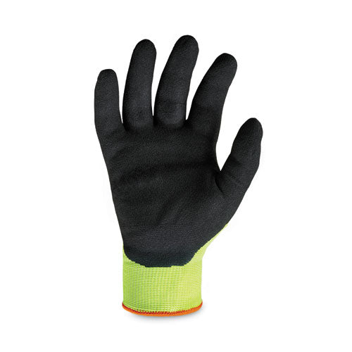 Proflex 7021 Hi-vis Nitrile-coated Cr Gloves, Lime, Large, 144 Pairs/carton