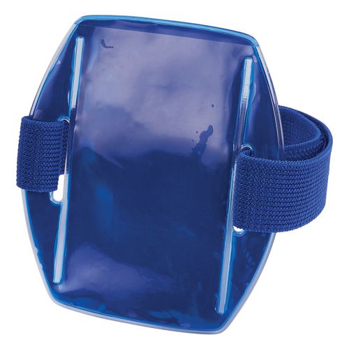 Squids 3386 Arm Band Id/badge Holder, Vertical, Blue, 3.75 X 4.25 Holder, 2.5 X 4 Insert, 10/pack