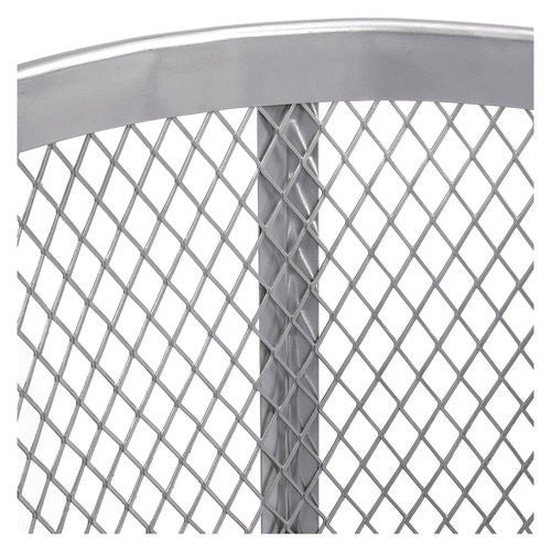 Steel Mesh Corrosion Resistant Trash Can, 48 Gal, Silver