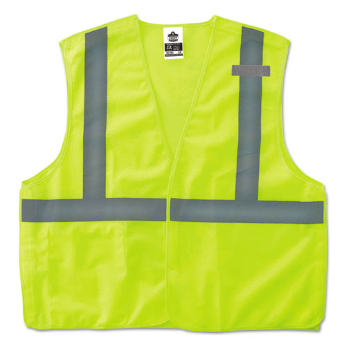 Glowear 8215ba Type R Class 2 Econo Breakaway Mesh Safety Vest, 4x-large To 5x-large, Lime