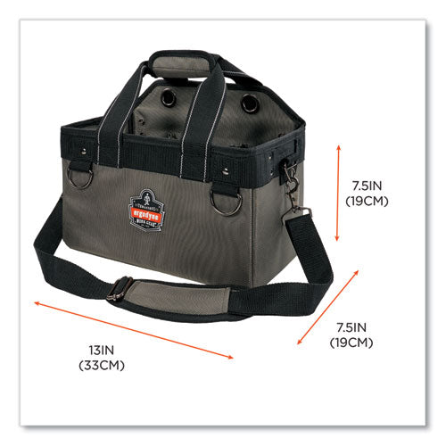 Arsenal 5844 Bucket Truck Tool Bag With Tethering Attachment Points, 8 Compartments, 13 X 7.5 X 7.5, Gray