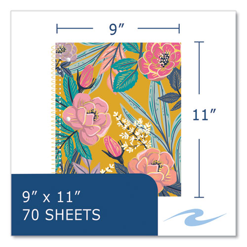 Studio Series Notebook, 1-subject, College Rule, Assorted Covers Set 2, (70) 11 X 9 Sheets, 24/carton