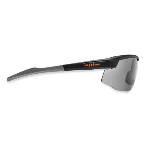 Skullerz Skoll Safety Glasses, Matte Black Nylon Impact Frame, Smoke Polycarbonate Lens