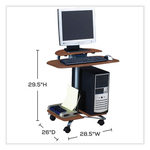 Eastwinds Series Fpd Computer Table, 28.5" X 26" X 29.5", Medium Cherry