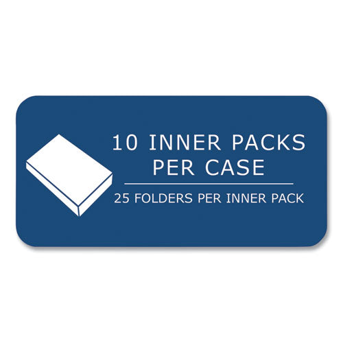 Pocket Folder With 3 Fasteners, 0.5" Capacity, 11 X 8.5, White, 25/box, 10 Boxes/carton