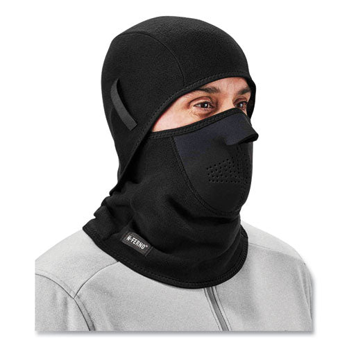 N-ferno 6827 2-piece Fleece Neoprene Balaclava Face Mask, One Size Fits Most, Black