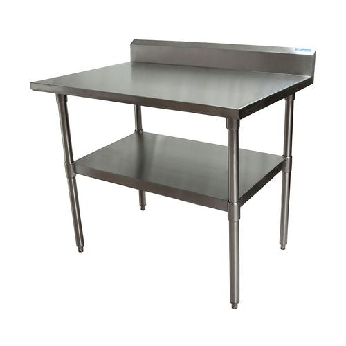 Stainless Steel 5" Riser Top Tables, 48w X 30d X 39.75h, Silver, 2/pallet