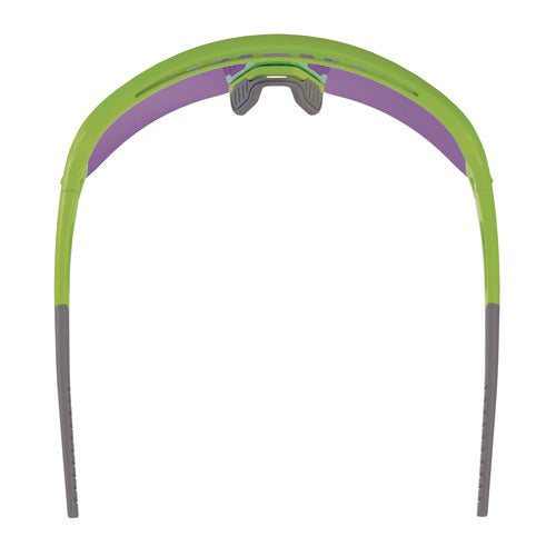 Skullerz Aegir Anti-scratch/anti-fog Safety Glasses, Lime Nylon Impact Frame, Purple Mirror Polycarbonate Lens