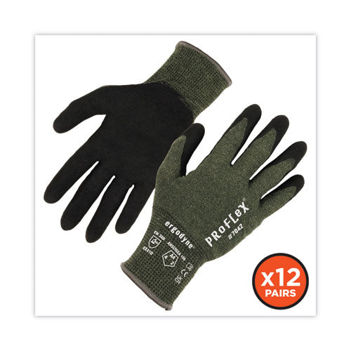 Proflex 7042 Ansi A4 Nitrile-coated Cr Gloves, Green, Large, 12 Pairs/pack