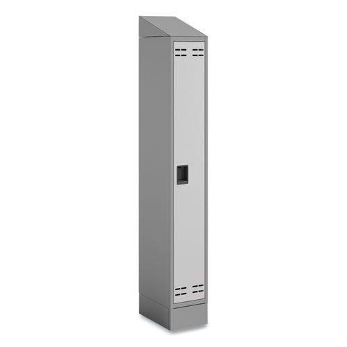 Single Continuous Metal Locker Base Addition, 11.7w X 16d X 5.75h, Gray