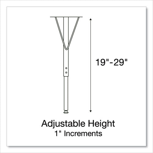 Dry Erase Markerboard Activity Tables, Round, 42" X 19" To 29", White Top, Black Legs, 4/pallet