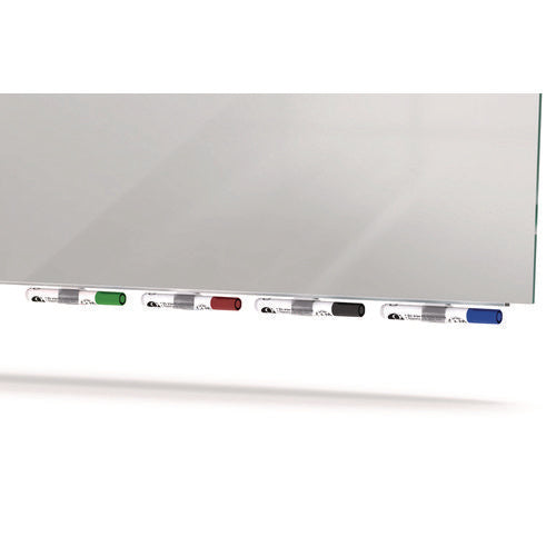 Aria Low-profile Frameless Magnetic Glassboard, 60" X 36", Gray Surface