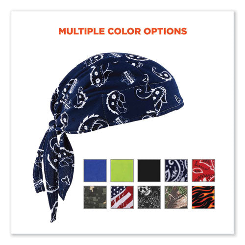 Chill-its 6615 High-performance Bandana Doo Rag With Terry Cloth Sweatband, One Size Fits Most, Navy Western