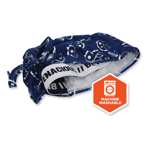 Chill-its 6615 High-performance Bandana Doo Rag With Terry Cloth Sweatband, One Size Fits Most, Navy Western