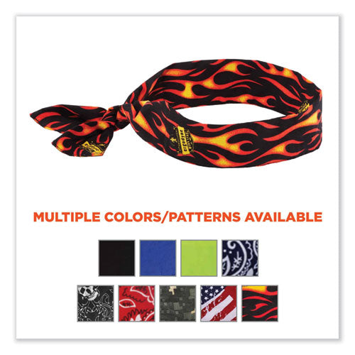 Chill-its 6700 Cooling Bandana Polymer Tie Headband, One Size Fits Most, Flames