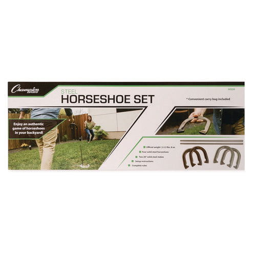 Steel Horseshoe Set, (4) Horseshoes/(2) 20" Stakes/nylon Carry Bag