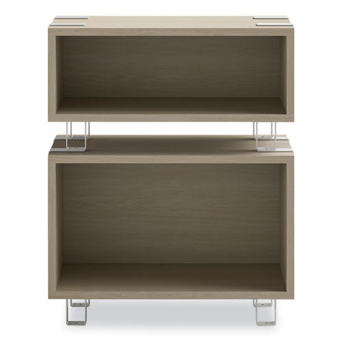 Ready Home Office Small Stackable Storage, 1-shelf, 24w X 12d X 12.25h, Beige/white