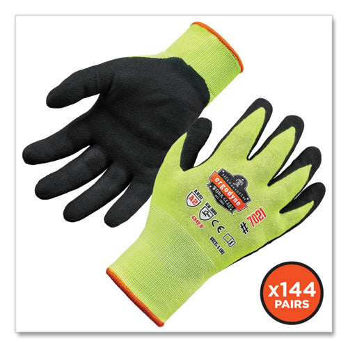 Proflex 7021-case Hi-vis Nitrile Coated Cr Gloves, Lime, X-large, 144 Pairs/carton