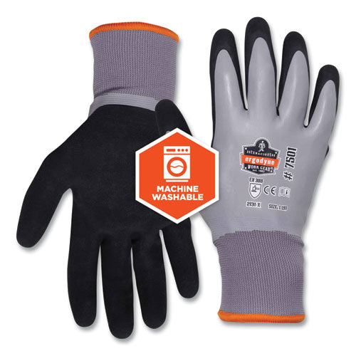 Proflex 7501 Coated Waterproof Winter Gloves, Gray, Medium, Pair