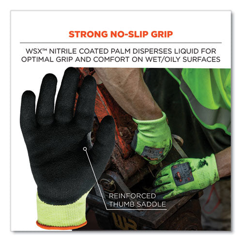 Proflex 7041 Ansi A4 Nitrile-coated Cr Gloves, Lime, X-large, Pair