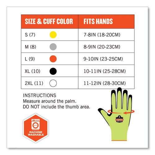 Proflex 7041 Ansi A4 Nitrile-coated Cr Gloves, Lime, X-large, Pair