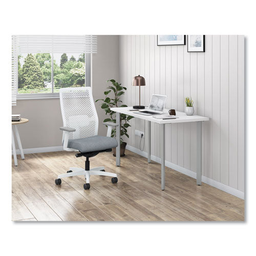 Ignition 2.0 Reactiv Mid-back Task Chair, 17.25" To 21.75" Seat Height, Basalt Fabric Seat, White Back