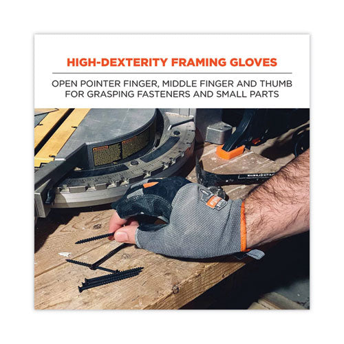 Proflex 720 Heavy-duty Framing Gloves, Gray, 2x-large, Pair