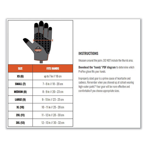 Proflex 910 Half-finger Impact Gloves + Wrist Support, Black, Medium, Pair