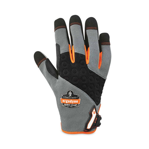 Proflex 710 Heavy-duty Mechanics Gloves, Gray, Small, Pair