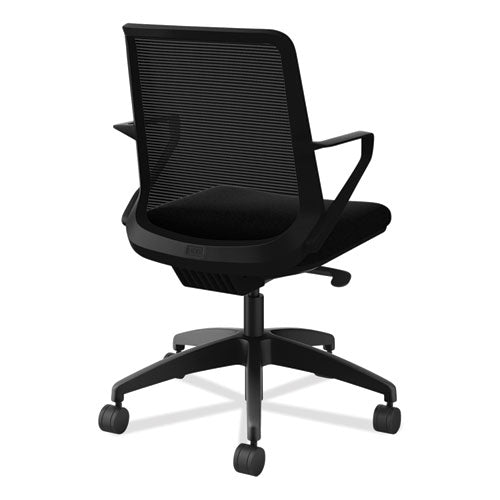 Cliq Office Chair, Supports Up To 300 Lb, 17" To 22" Seat Height, Black Seat, Black Back, Black Base