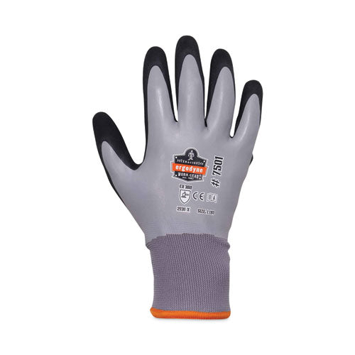 Proflex 7501 Coated Waterproof Winter Gloves, Gray, Large, Pair