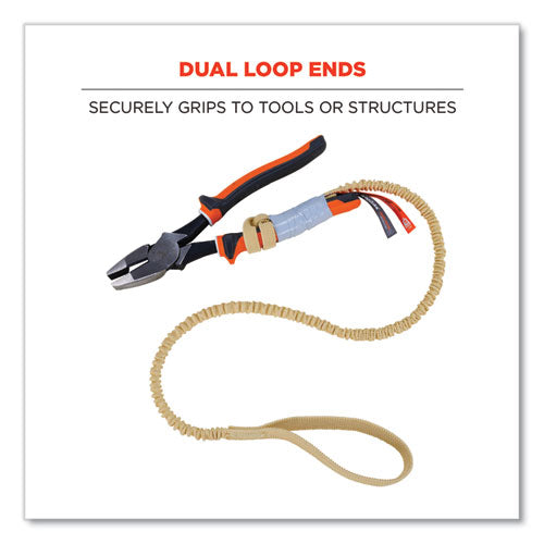 Squids 3120 Burn + Cr Aramid Tool Lanyard With Loop Ends, 10 Lb Max Working Capacity, 38" To 48" Long, Yellow