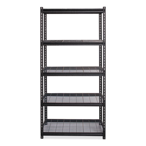 Iron Horse 2300 Wire Deck Shelving, Five-shelf, 36w X 18d X 72h, Black