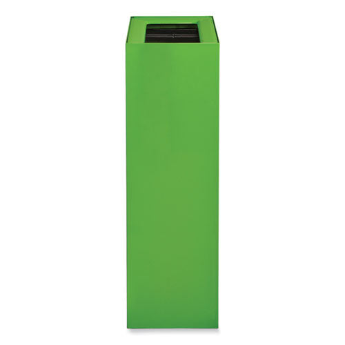 Mixx Recycling Center Rectangular Receptacle, 29 Gal, Steel, Green