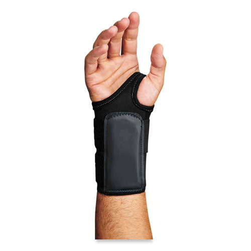 Proflex 4010 Double Strap Wrist Support, Medium, Fits Right Hand, Black