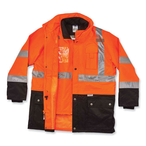 Glowear 8388 Class 3/2 Hi-vis Thermal Jacket Kit, Medium, Orange