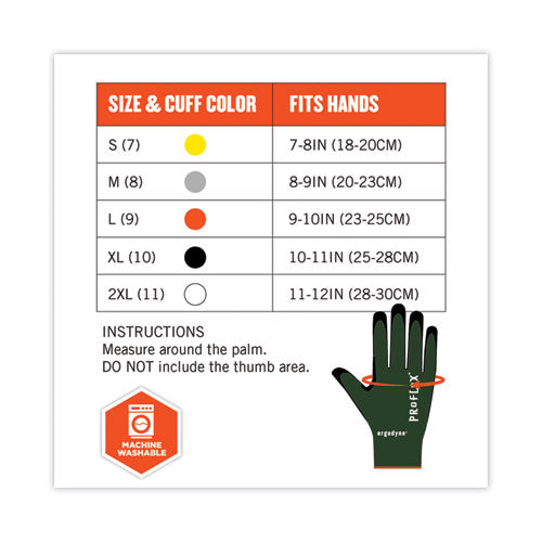 Proflex 7070 Ansi A7 Nitrile Coated Cr Gloves, Green, X-large, Pair