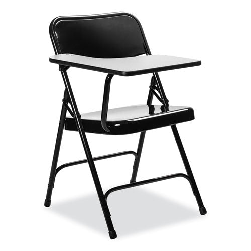 5200 Series Right-side Tablet-arm Folding Chair, Supports 480 Lb, 17.25" Seat Height, Black, 2/carton