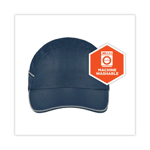 Skullerz 8955 Lightweight Bump Cap Hat, Long Brim, Navy